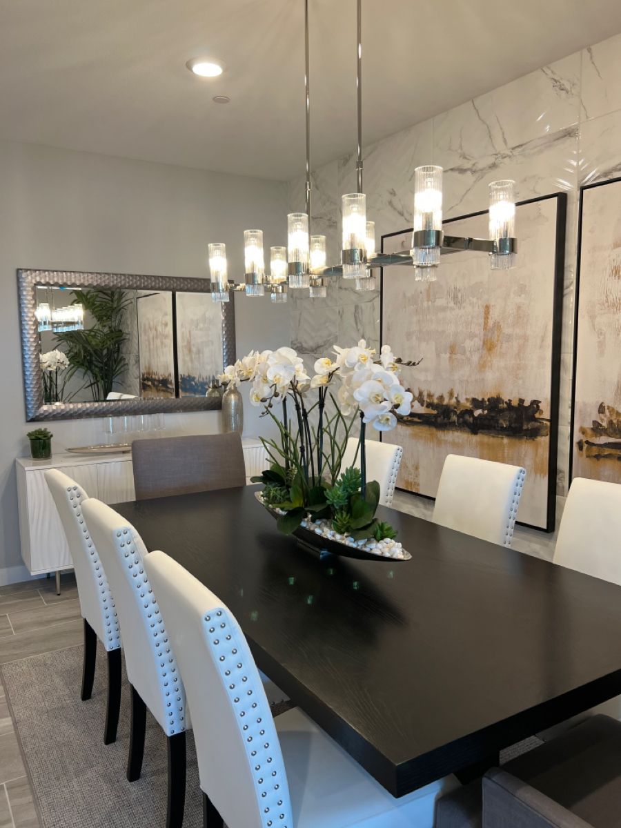 Contemporary Dining Room with Elegant Accents