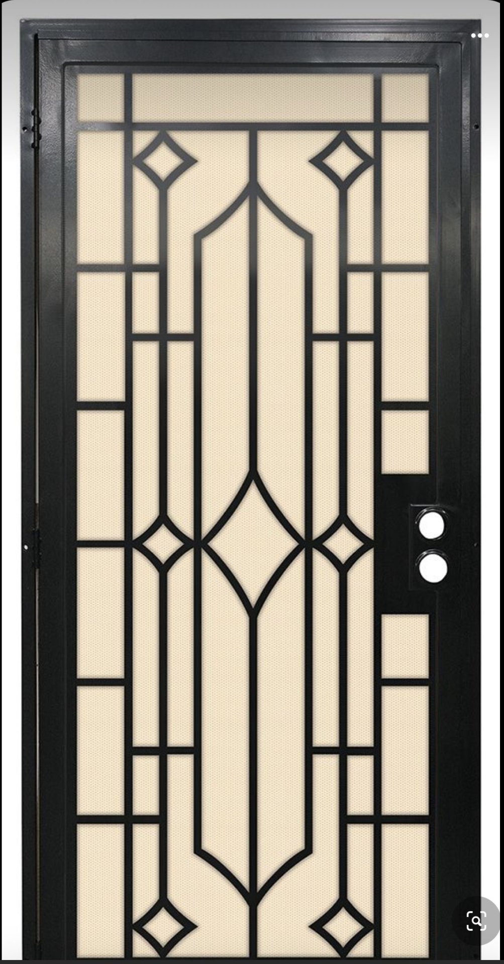 Modern Steel Security Door With Geometric Art Deco Pattern