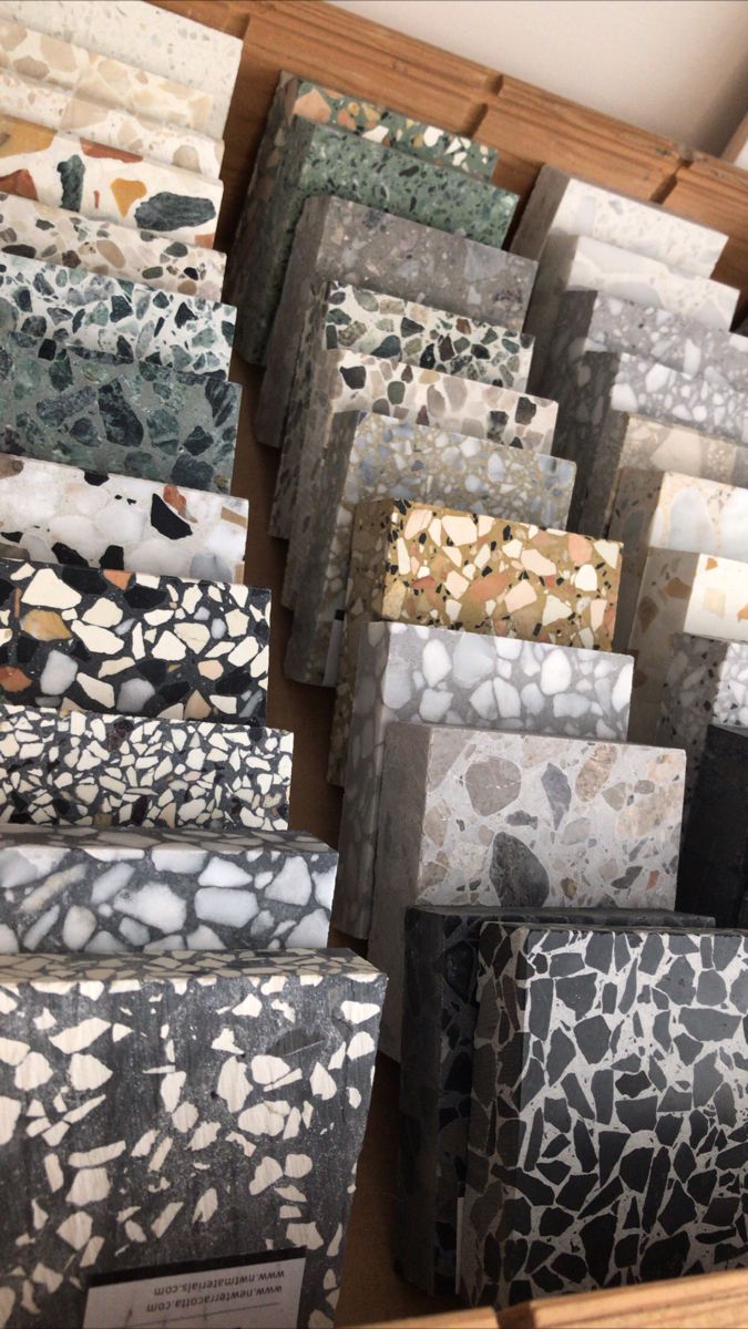 Terrazzo Stone Sample Collection Display