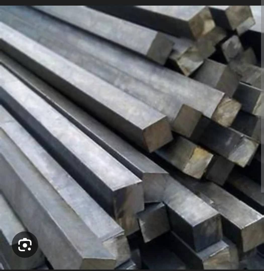 Stack of Industrial Steel Bars